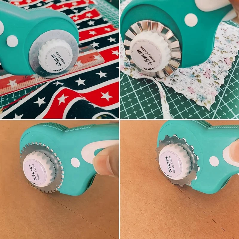 

Роликовый резак для ткани с перфорацией и лезвиями для кромки крючком + 8 роторных лезвий, 1 комплект