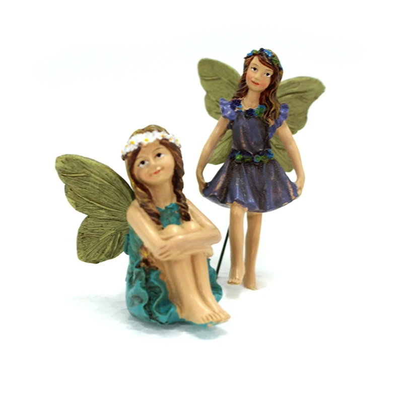 Fairy Garden-figuritas de hadas en miniatura, accesorios para decoración al aire libre, novedad de 2021, 6 uds.