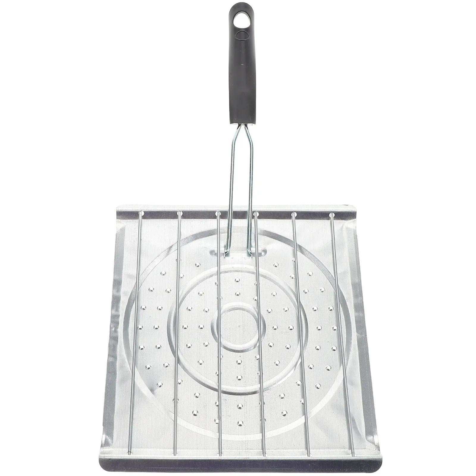 Perforated Toaster Rack Baking Tray Camping Stove Grill Basket Foldable Handle Heat Resistant Bread Fish Meat Grilling Tray