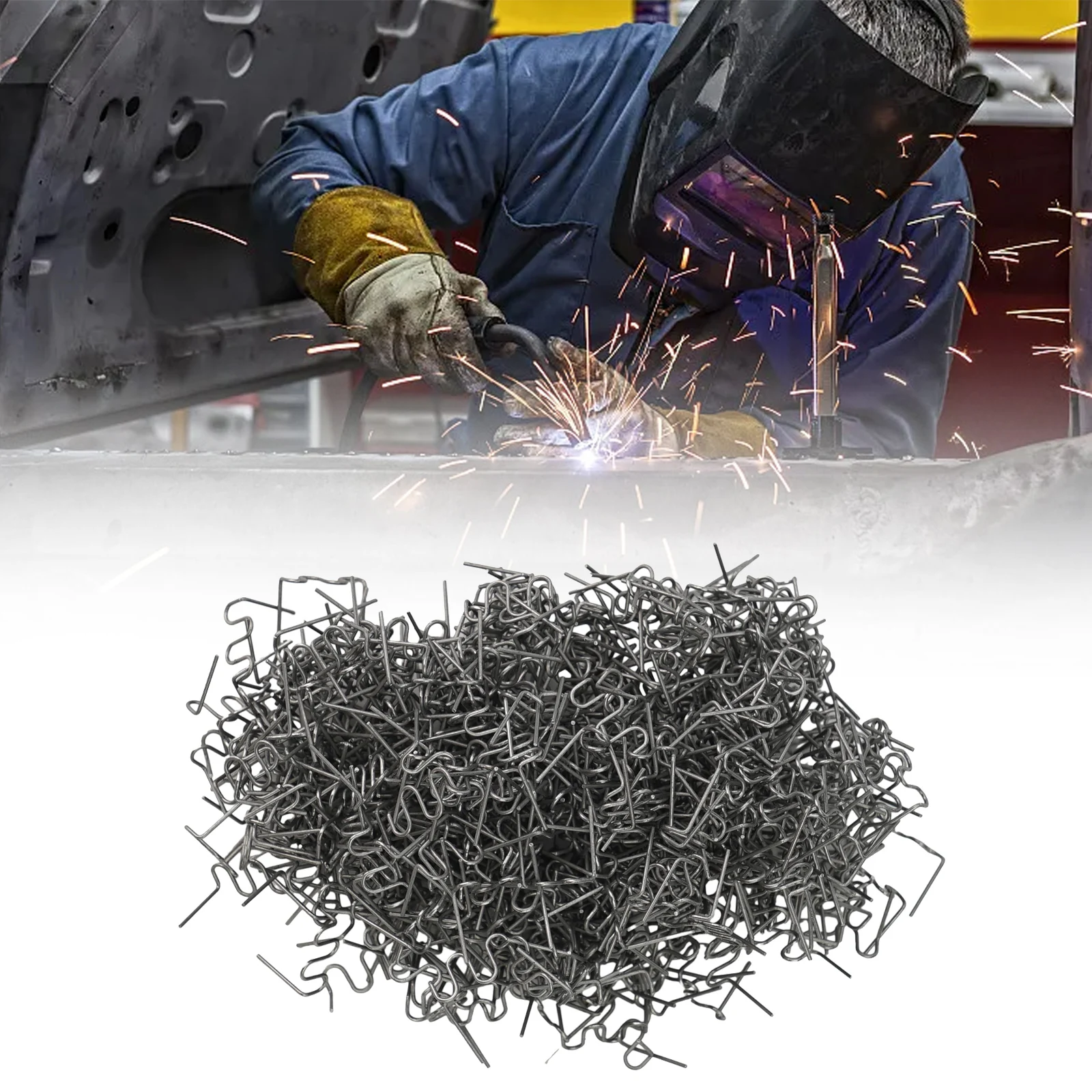 500pcs 0.8mm Hot Stapler Staples Wave Repair Staples Car Tools For Plastic Welder Pre-Cut Welding Machine Wave Staples Welder