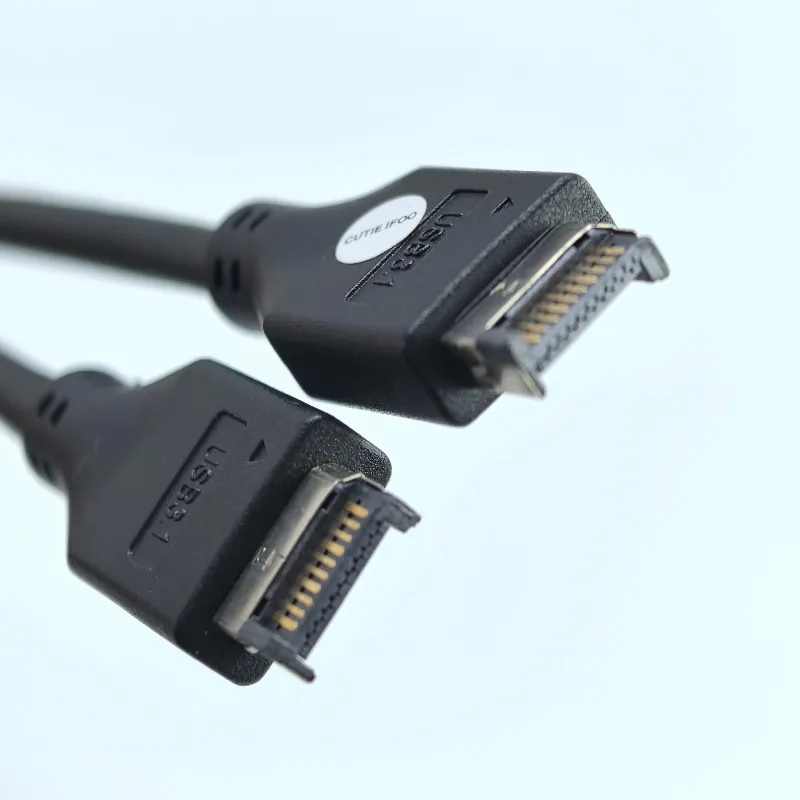 USB 3.1 Front Panel Header Male To  Type E Type-E Motherboard Extension Data Cable 10GB 40cm High-Speed USB-C Installation