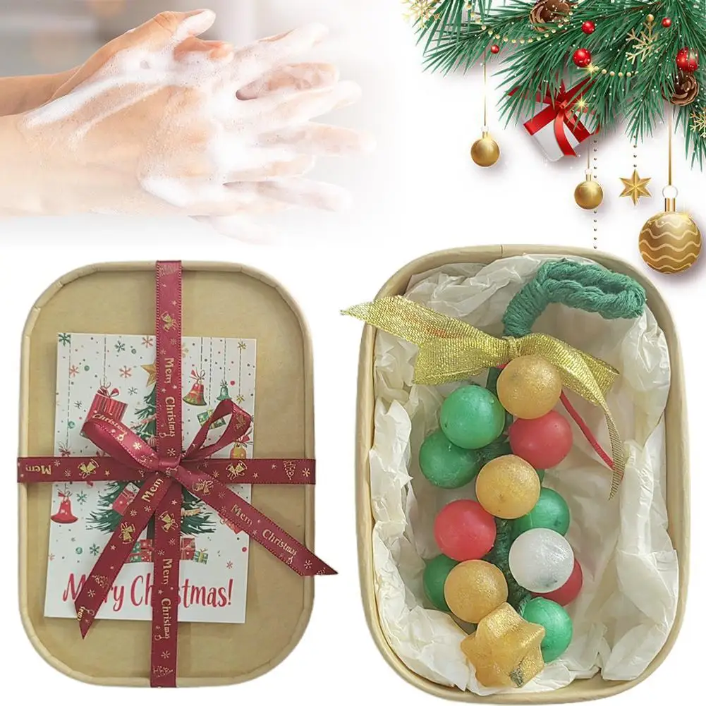 

Handmade Grape Soap on a Ropes, Decorative & Aromatic Natural Bar Soap for Hand Wash, Bath, Fresh Air Xmas Gift for Men & Women