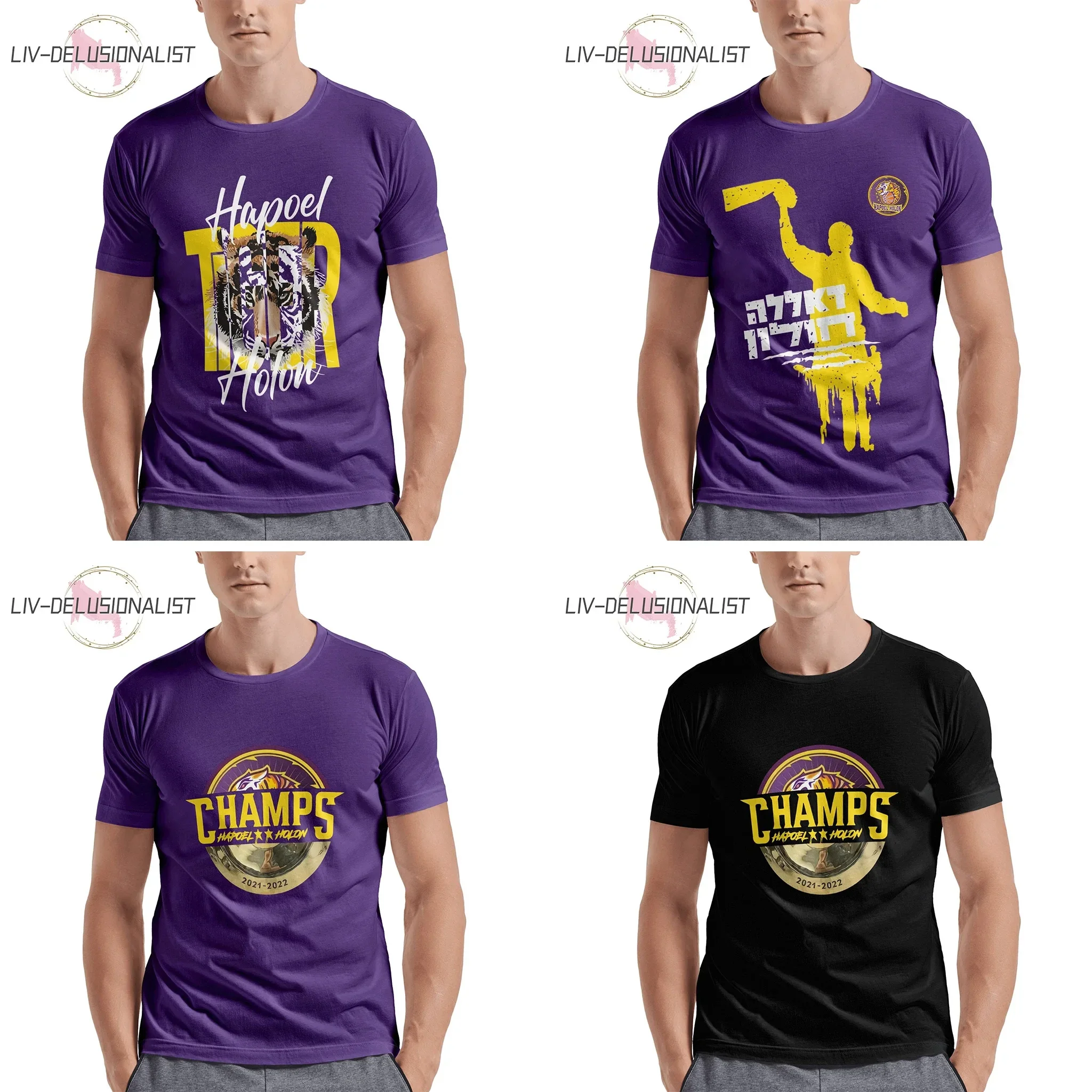 

Hapoel Holon Basketball Men's Athletic Cotton Classic Short Sleeve Crewneck T-Shirt Tee Shirt