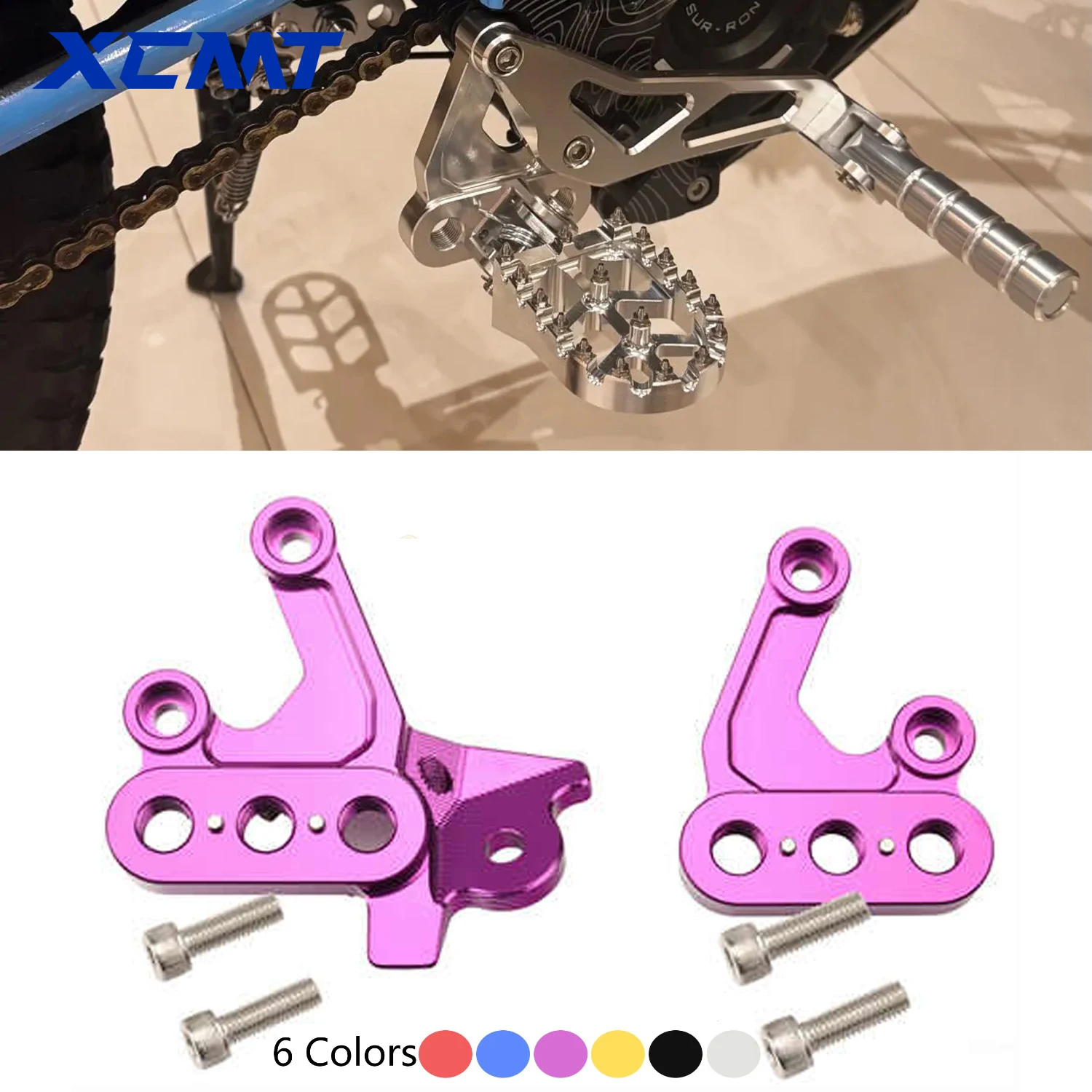 Moto CNC Aluminium Fußrasten ruht Pedale Fußrasten Halterung für Surron Light Bee X & S für Segway X160 X260 Elektro-Motorrad
