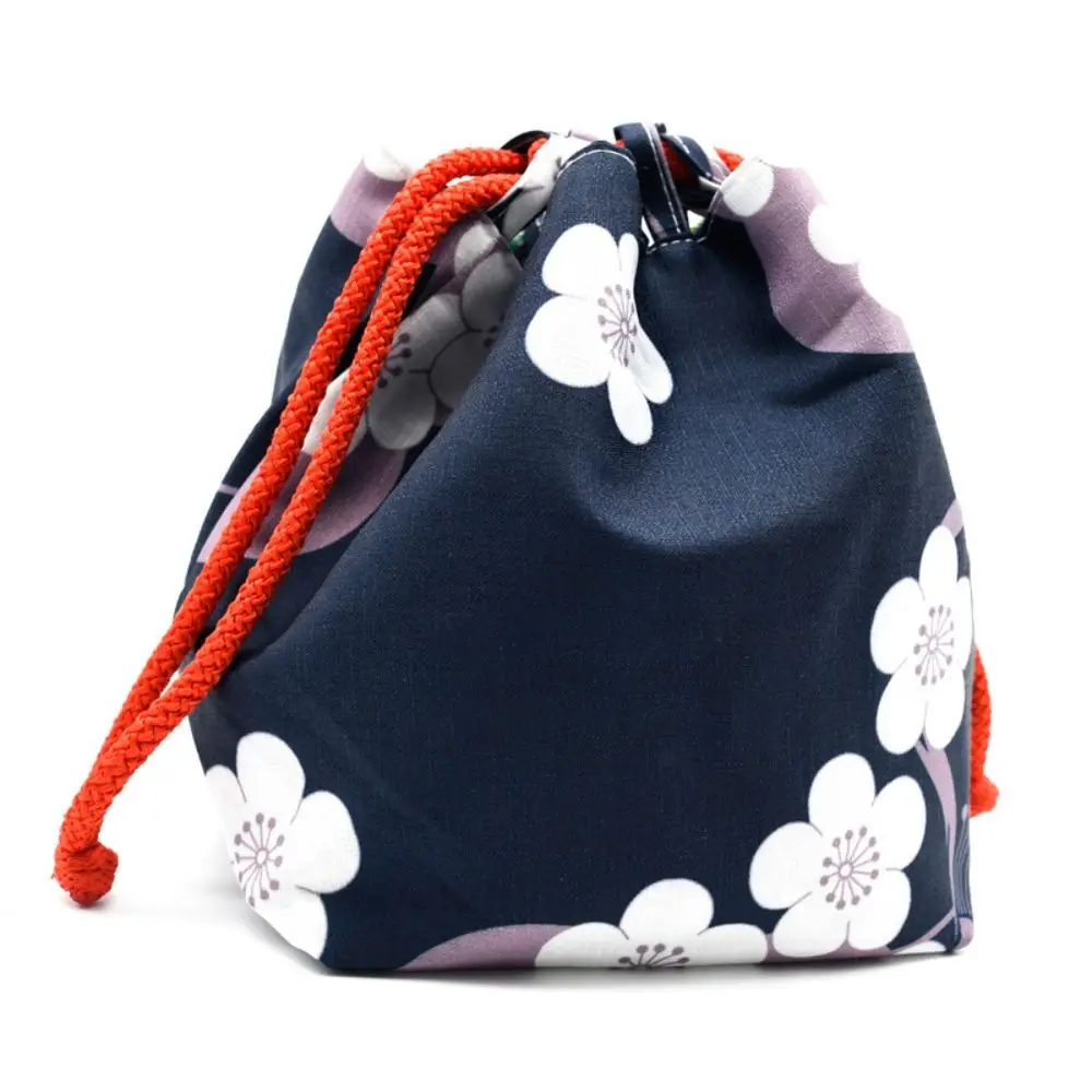 

Canvas Bag Printing Drawstring Bag Japanese Style Coin Purse Japanese Kimono Handbag Small Pouch Hanfu Wrist Bag Bucket Bag
