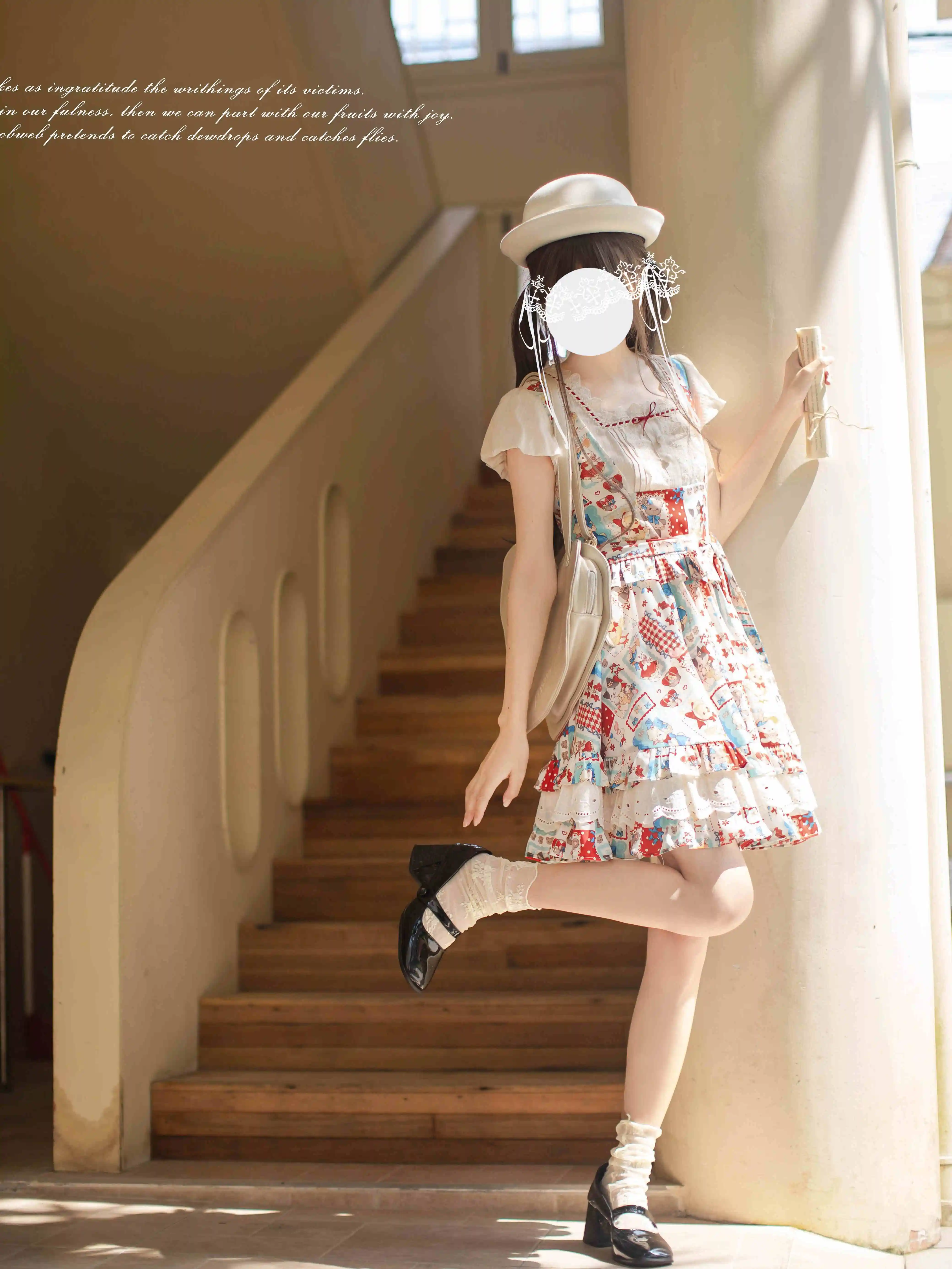 Pre-ขาย 35 วัน Harajuku Original Lolita Showa สไตล์ Retro น่ารักชุดเสื้อกั๊กเสื้อทุกวันเสื้อผ้าสาวหวานผู้หญิงชุดน่ารัก