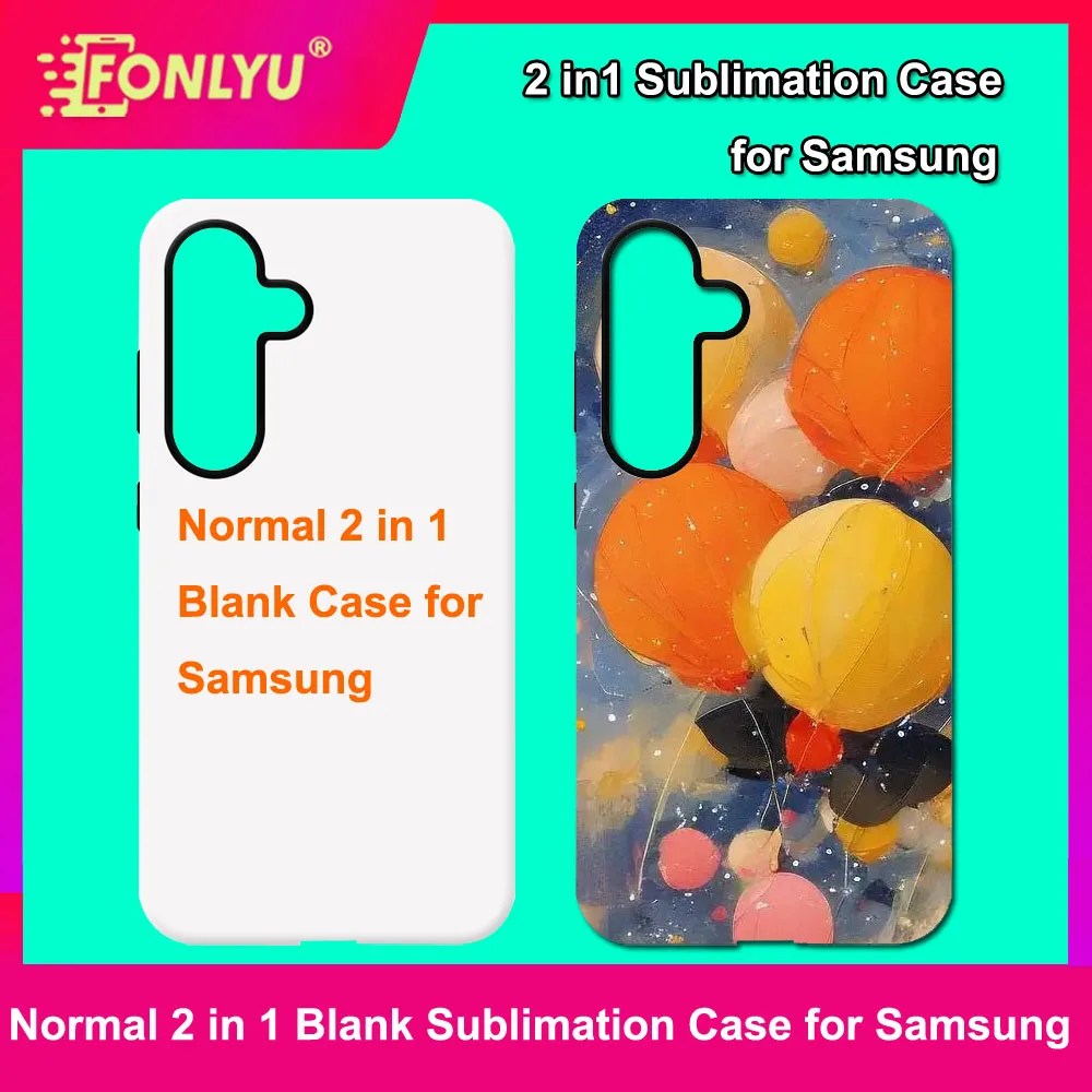 

FONLYU Sublimation Blank Phone Case for Samsung Galaxy S25 Ultra A13 A14 A55 5G Soft TPU+ Hard PC Anti-Slip Printable Heat Press