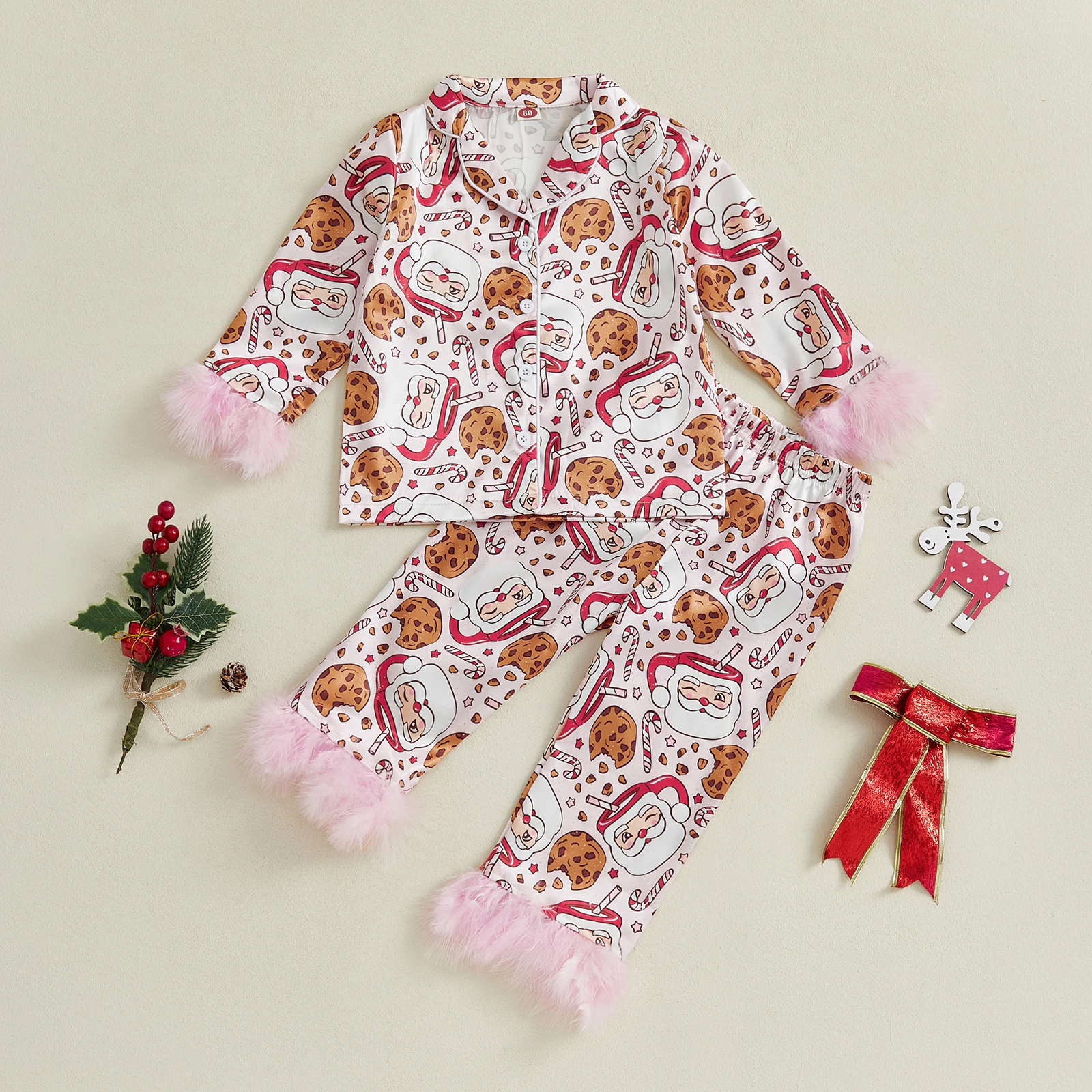 

Зимние пижамы для мальчиков и девочек, флисовый комбинезон с капюшоном и рисунком снежинки, комплект одежды для сна для малышей на молнии