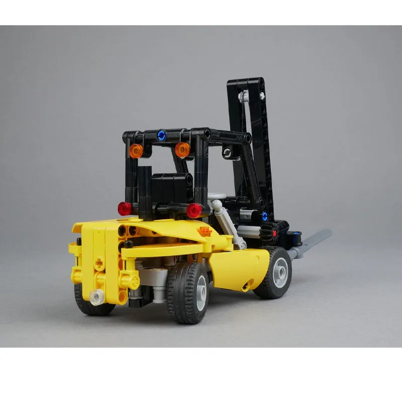 MOC-148891 clásico urbano nuevo modelo de bloque de construcción de carretilla elevadora de transporte pequeña, 280 piezas, juguete para regalo de cumpleaños para niños