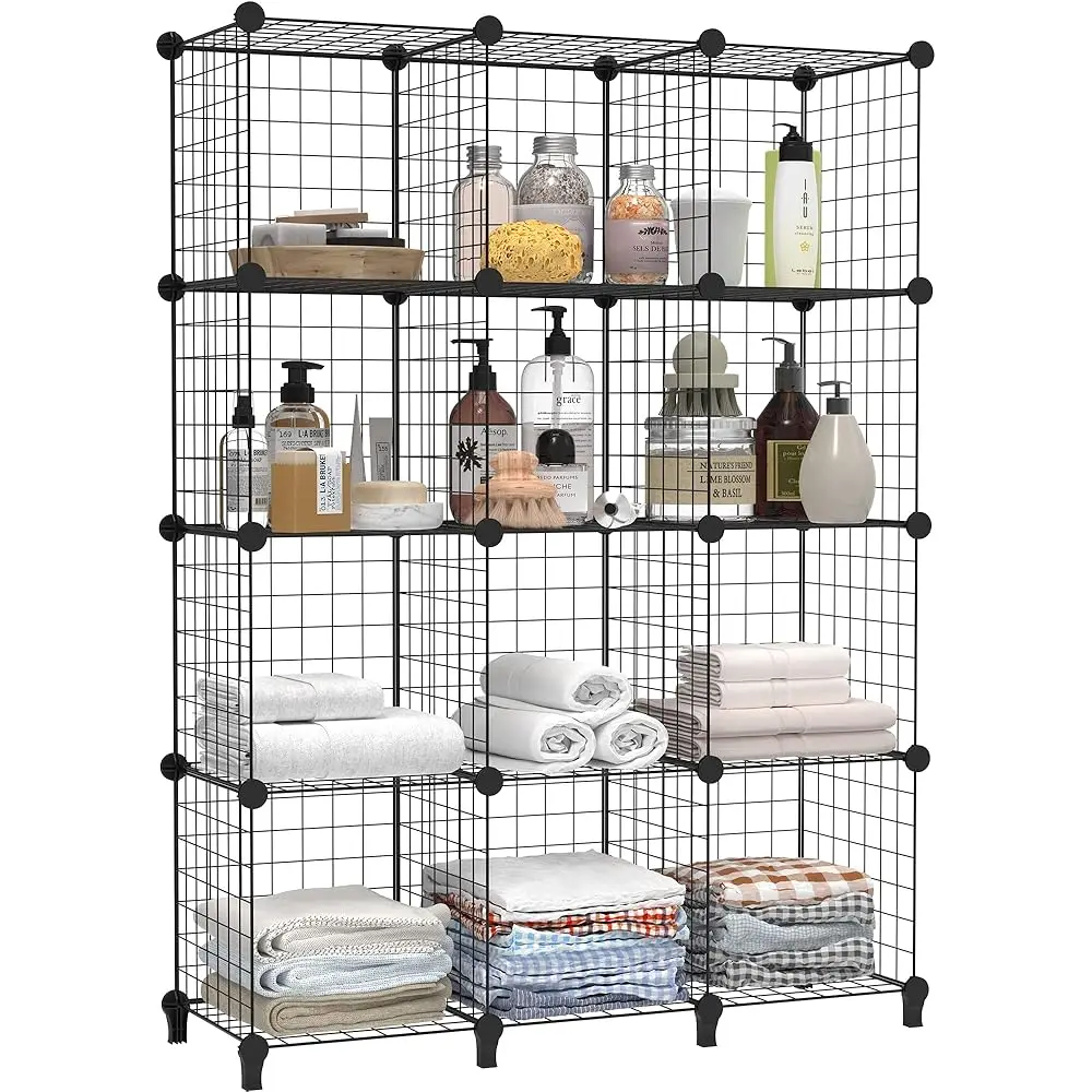 

Closet Organizers And Storage, 12 Wire Storage Cubes, Diy Room Shelf For Garment Racks, Closet, Wardrobe