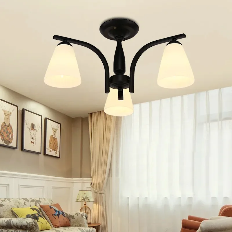 Factory Wholesale American Country Ceiling Lamp Wrought Iron Garden Antique Bedroom Restaurant Modern Minimalist