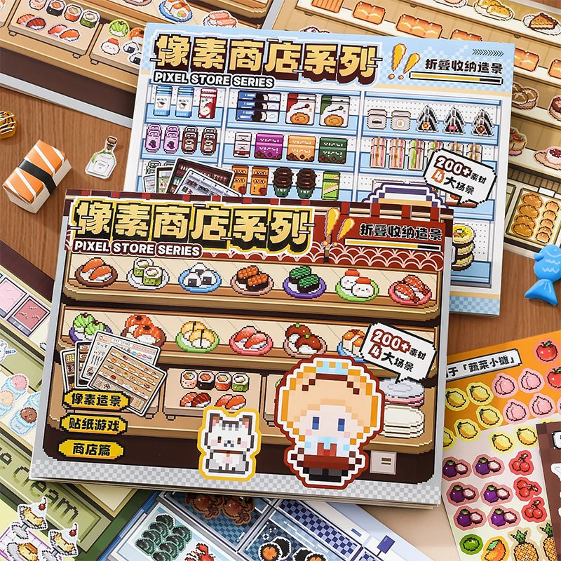 

Наклейки Mr.Paper, серия Cute Pixel Store, 10 листов/упаковка, наклейки с изображением животных в стиле каваи, для декора блокнотов и скрапбукинга