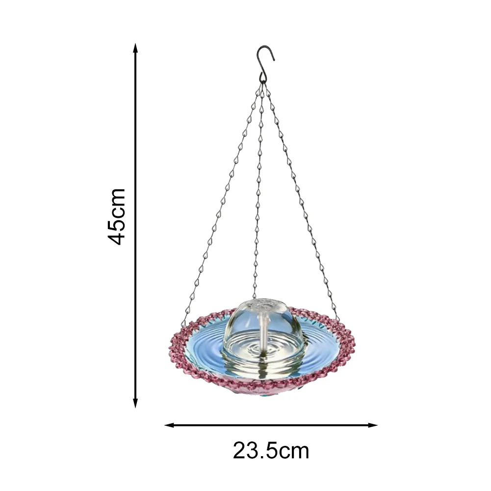 USB Powered Bird Bath with Angled Fountain Design and Open Shallow Basin to Support Feeding and Bathing Behavior Simultaneously view 4