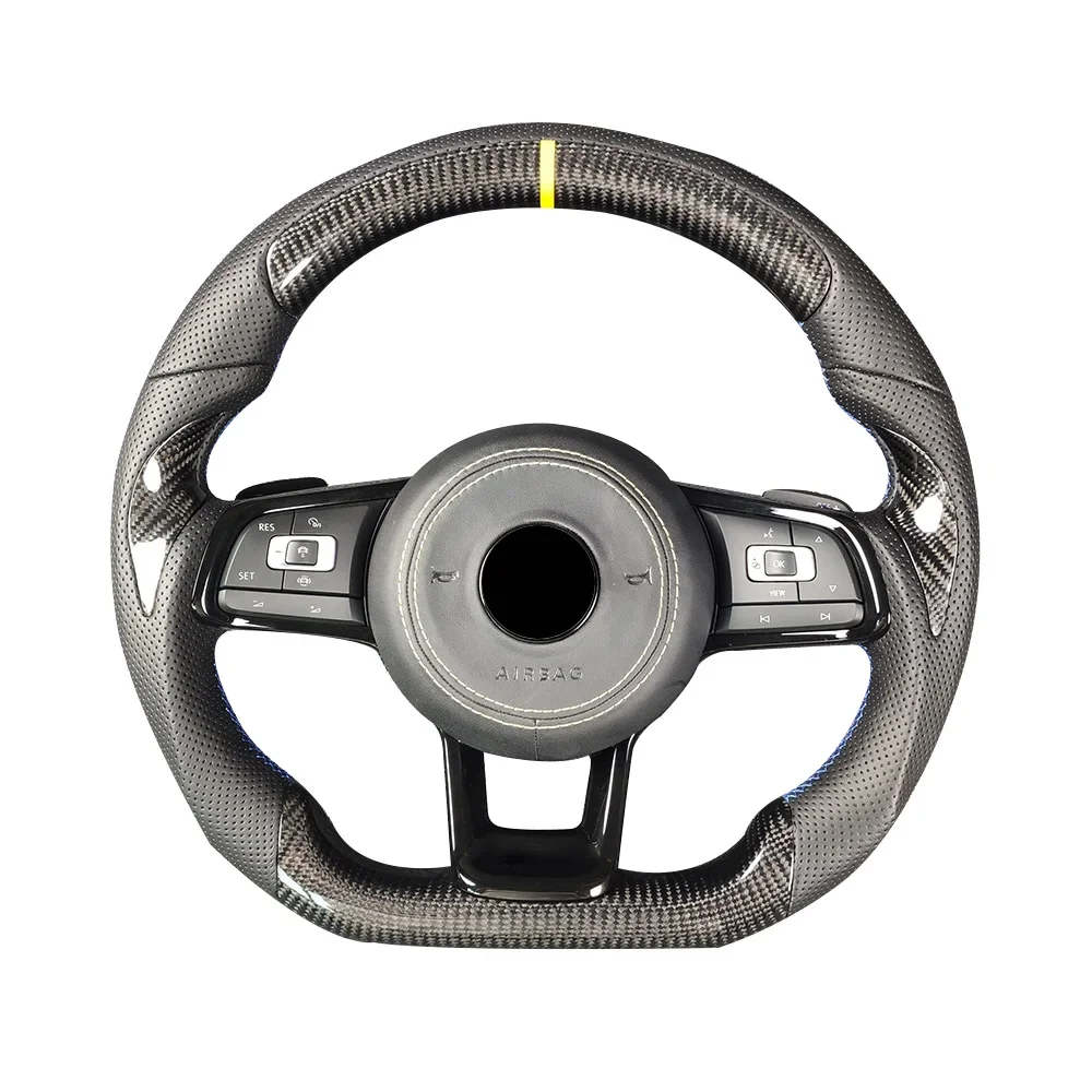 Factory Custom Carbon Fiber Steering Wheel Fit for  Golf 6 MK6 MK5 MK7 Scirocco R Passat GTI