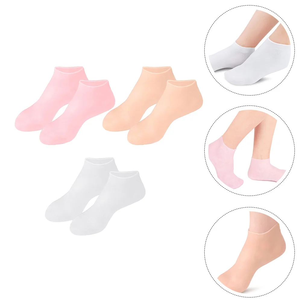 

3Pairs Moisturizing Protective Socks Dry Cracked Foot Skin Repair Foot Soft Breathable for Women