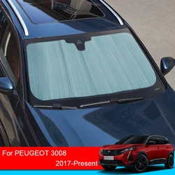 For Peugeot 3008 2017-2025 Car Sunshades UV Protection Cover Windows Curtain Sun Shade Visor Front Windshield Car Accessories