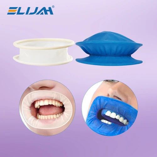 Imagen 1 del producto Abridor de boca estéril de goma desechable Dental, expansor de mejillas Orales, Retractor de goma, barrera de goma para odontología, 10 Uds.