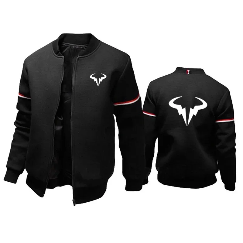 

Rafael Nadal Spring Autumn New Jacket Men's Clothing Enlarged Sports coat High Quality Solid color baseball jacket for men