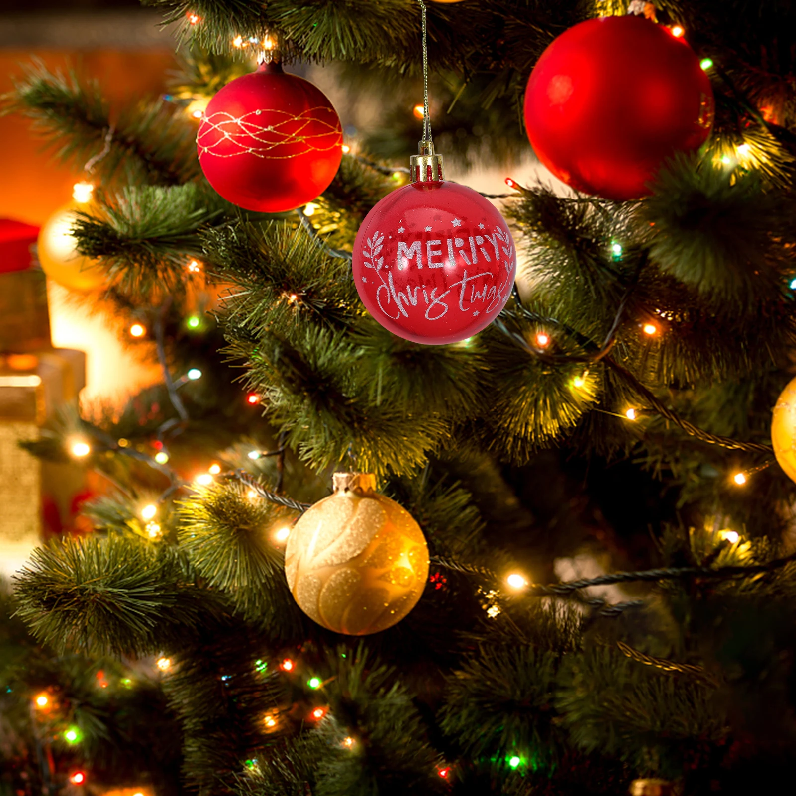 

6Pcs Hanging Xmas Tree Ornaments Christmas Ball Decor Set Lovely Festive Pendant for Christmas Birthday New Year Party Home