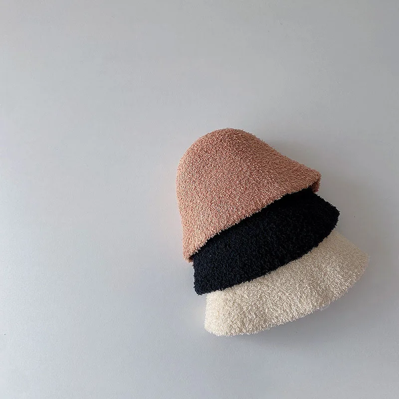 Gorro de pescador de estilo pijo para niños y niñas, accesorios para niños, gorro de cúpula redondo, cálido, invierno