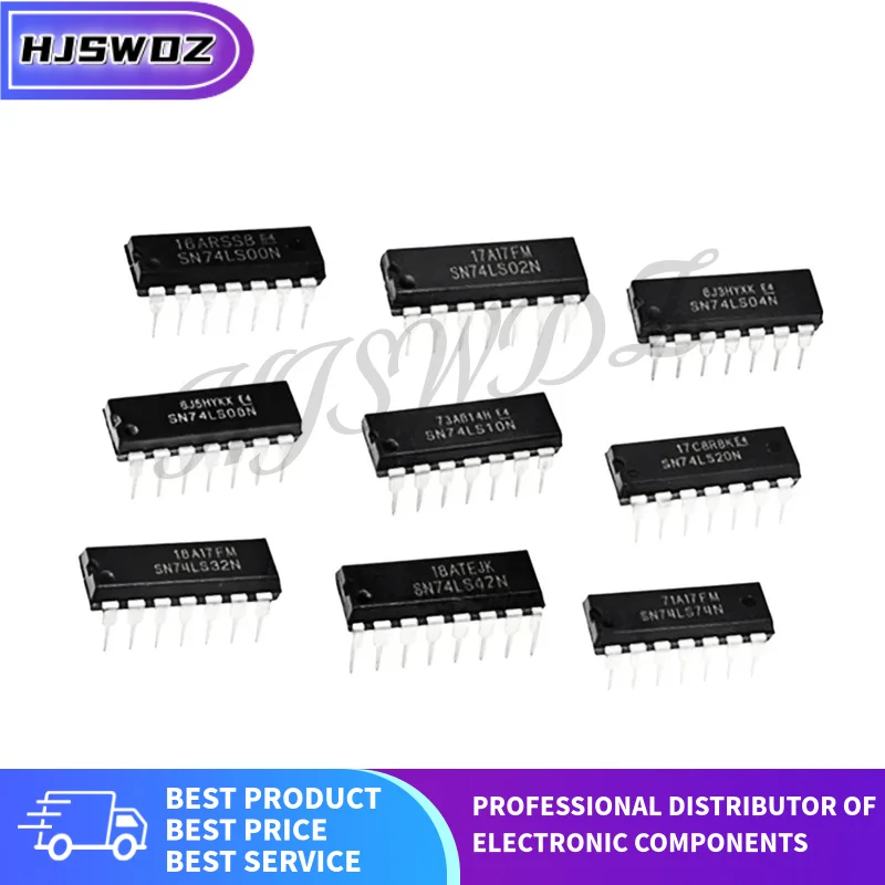 10PCS 100% New SN74LS86N SN74HC02N SN74HC165N SN74HC14N SN74HC32N SN74HC04N SN74HC00N SN74HC164N SN74LS245N SN74HC08N DIP