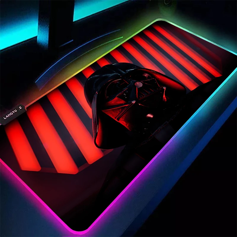 

RGB Large Mouse Pad Star Wars 90x40cm Gamer Keyboard LED Mousepad xxl Computer Desk Mat Gaming Pad Backlight Mouse Mats For LOL