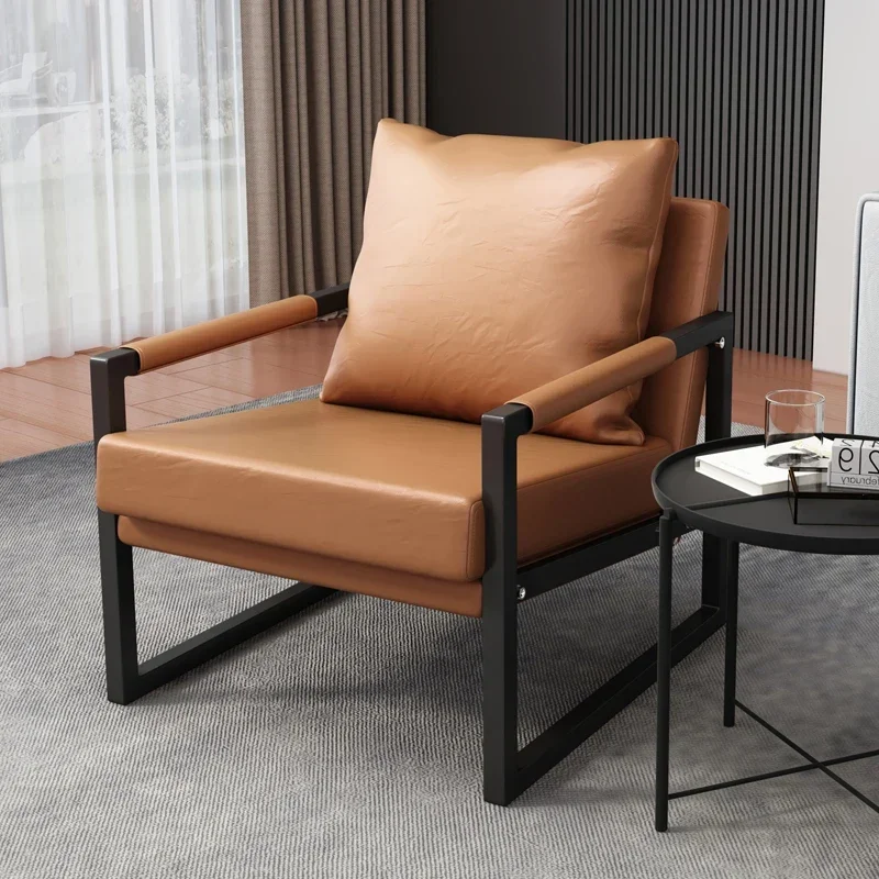 Brown Armchair Cheap Sofa Small Living Room Nordic Office Sofa Leather Small Sillones Relax Baratos Furniture