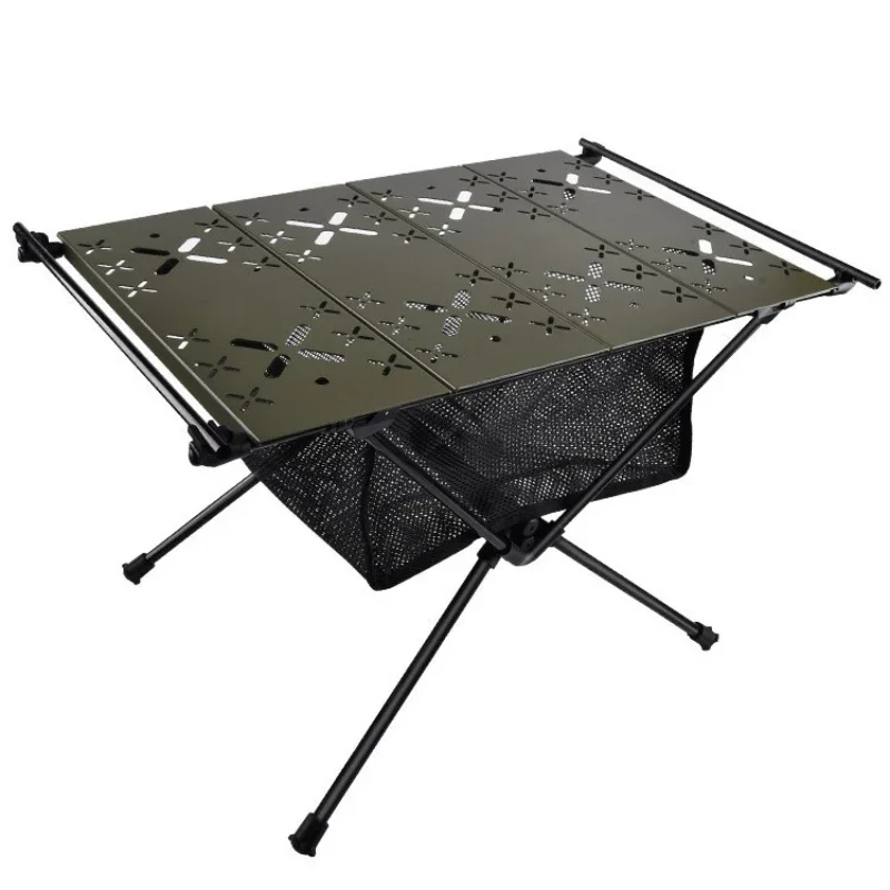 Folding Camping Table Aluminum Lightweight Portable Table with Storage Mesh Bag for Outdoor Backyard Picnic BBQ Hiking