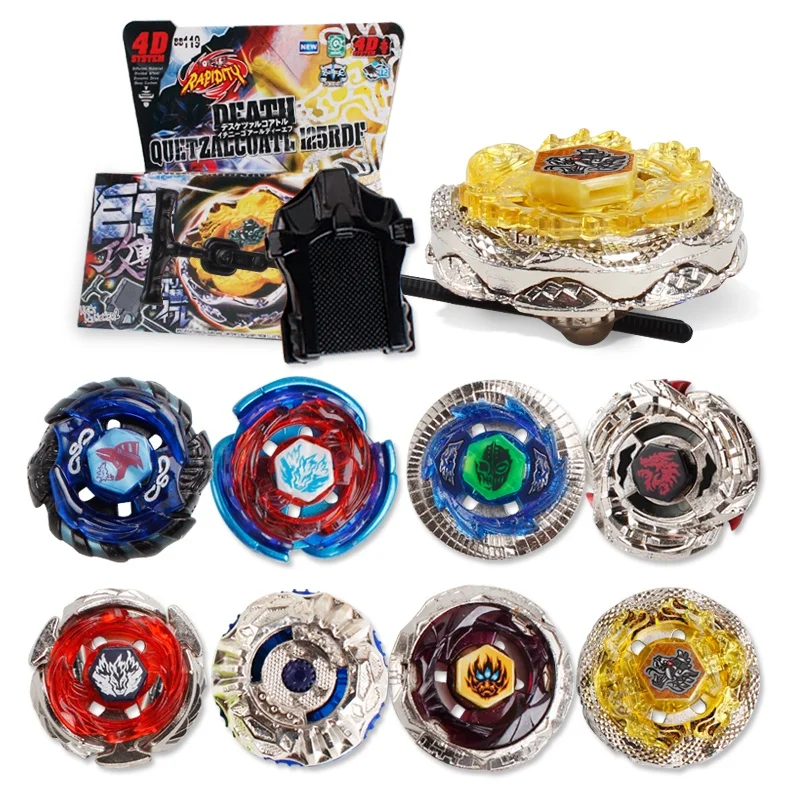 

Metal Fusion Spinning Tops Galaxy Fury 4D System Gyros with Launcher Toys Set for Children