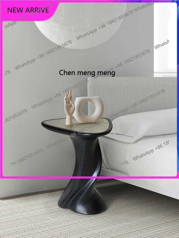 

Special-shaped solid wood edge table art Nordic living room sofa next to small coffee table bedroom bedside corner table H