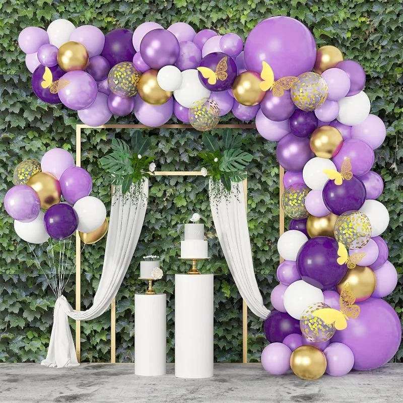 

Balloons Garland Arch Kit, Pastel Metallic Balloons, Baby Shower, Wedding Butterfly, Birthday Party Decorations, 122Pcs