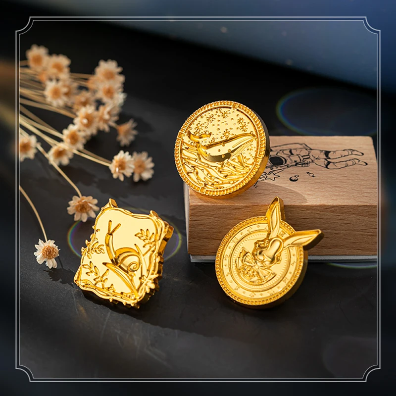Ancient Roman Colosseum Fire Paint Seal Embossed Pearl Shell Pattern Hand Account Seal European Invitation Decoration