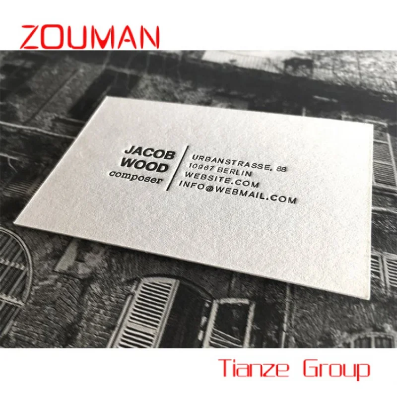 

Custom , Custom Letterpress Printing Gallery Cards, New 500Gsm Business Card Embossed Paper