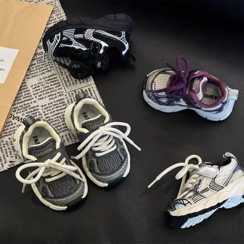 

Children's Boys Girls Chunky Sneakers Kids Hiking Tennis Sports Running Shoes New Toddler Lightweight Breathable Casual Trainers
