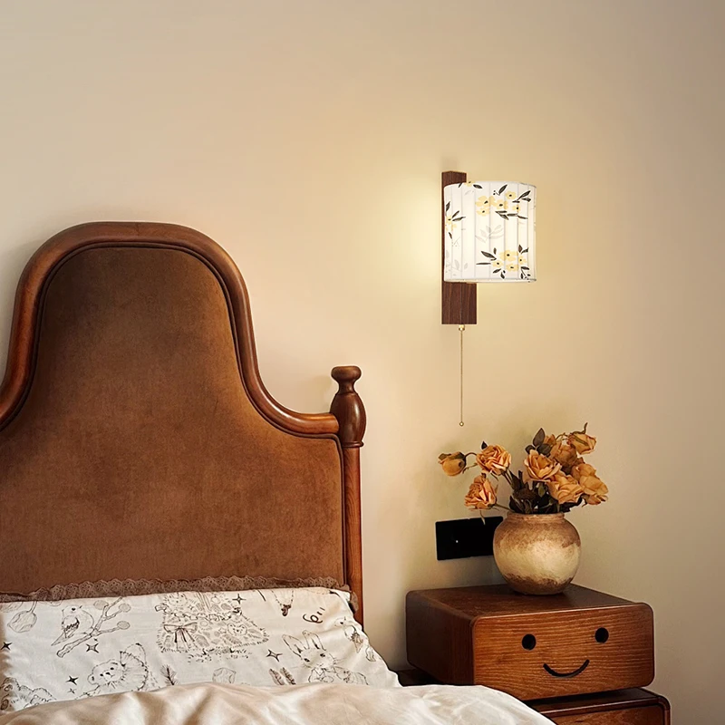 مصباح جداري بجانب السرير زن على الطراز الصيني، ممر دراسة غرفة الشاي، سلالم الممر، مصباح مفتاح بسحاب