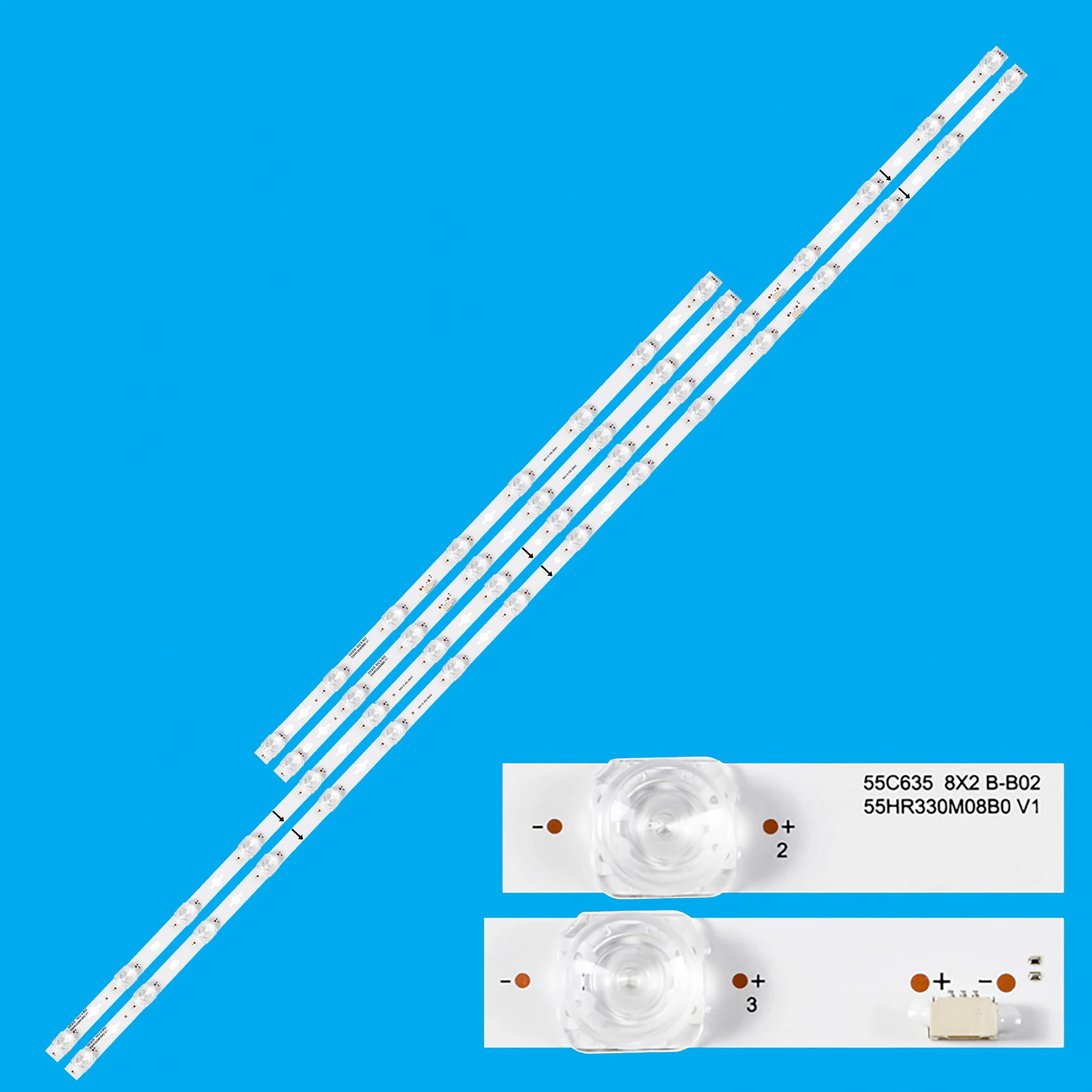 

LED Backlight Strip For IFFALCON iFF55Q72 55C635 55C735 55S365C 55HR330M16A0 V1 55HR330M08B0 V1 55T8E 55RC630K 55C639