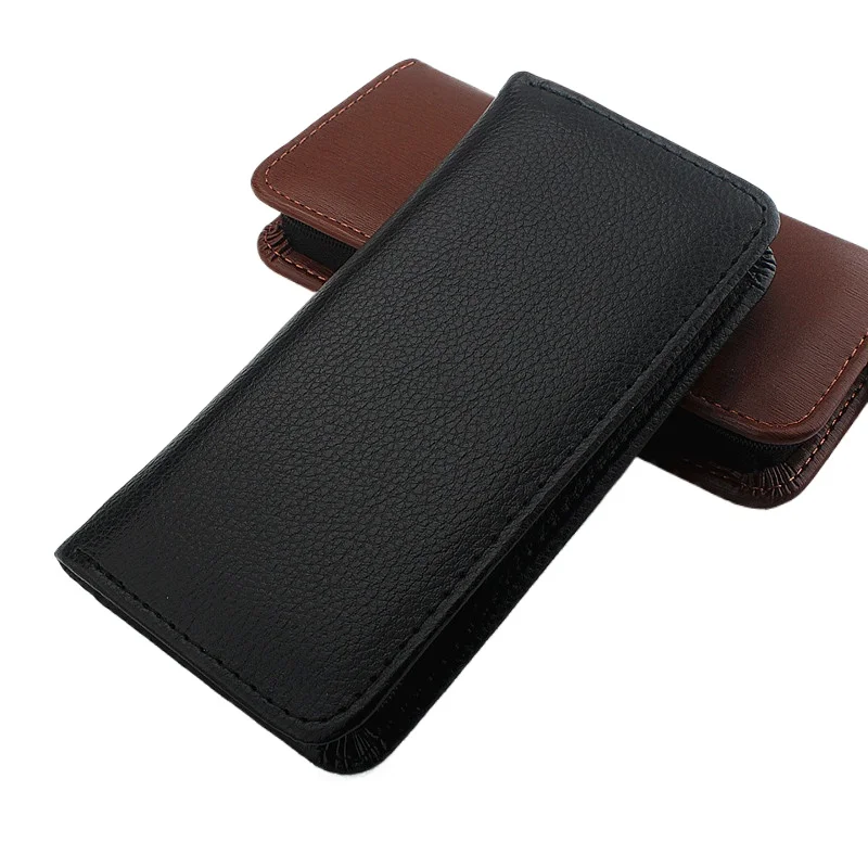 Imagem -05 - Couro Fountain Pen Case Slots Divididos com Zíper Pen Case Pouch Handmade Display Pen Holder Preto e Marrom Alta Qualidade