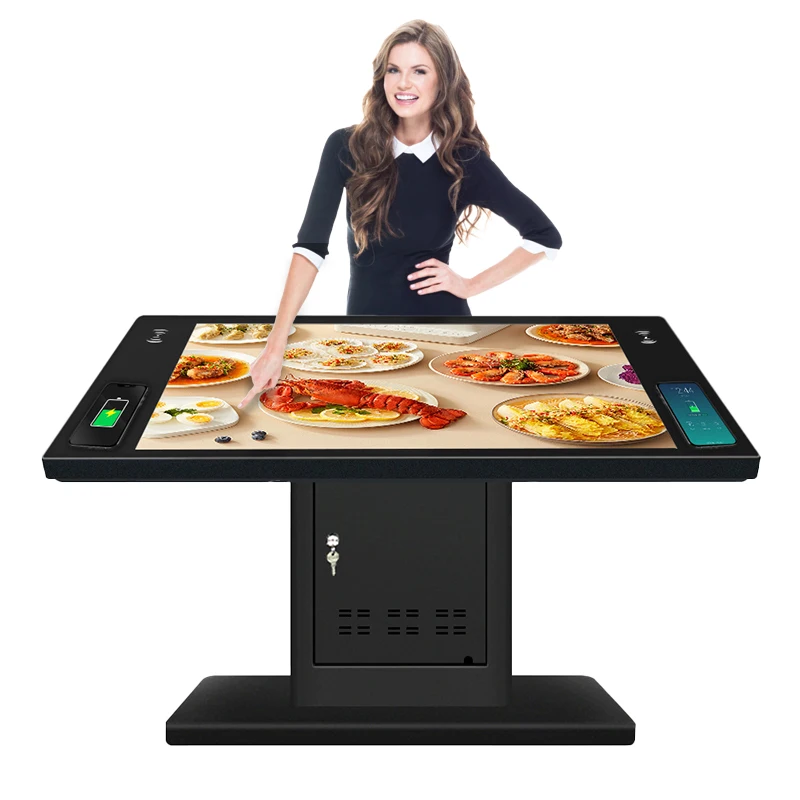 43 inch android 11 waterproof smart interactive touch screen restaurant coffee table