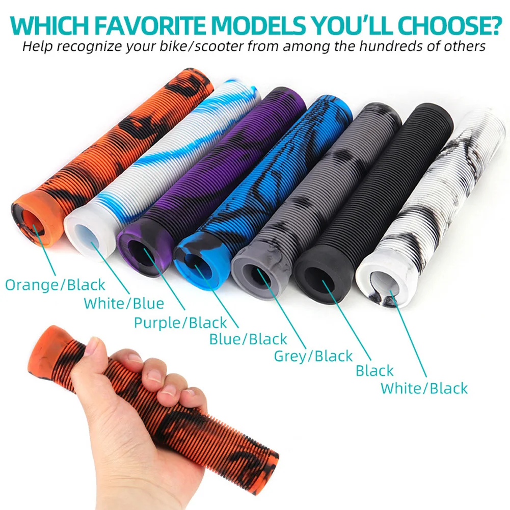 

1 Pair Bike Handlebar Grips Cover Non-Slip Rubber Handlebar Cover For 22.2mm Handlebar Scooter Cruiser Road Urban Foldable Bike