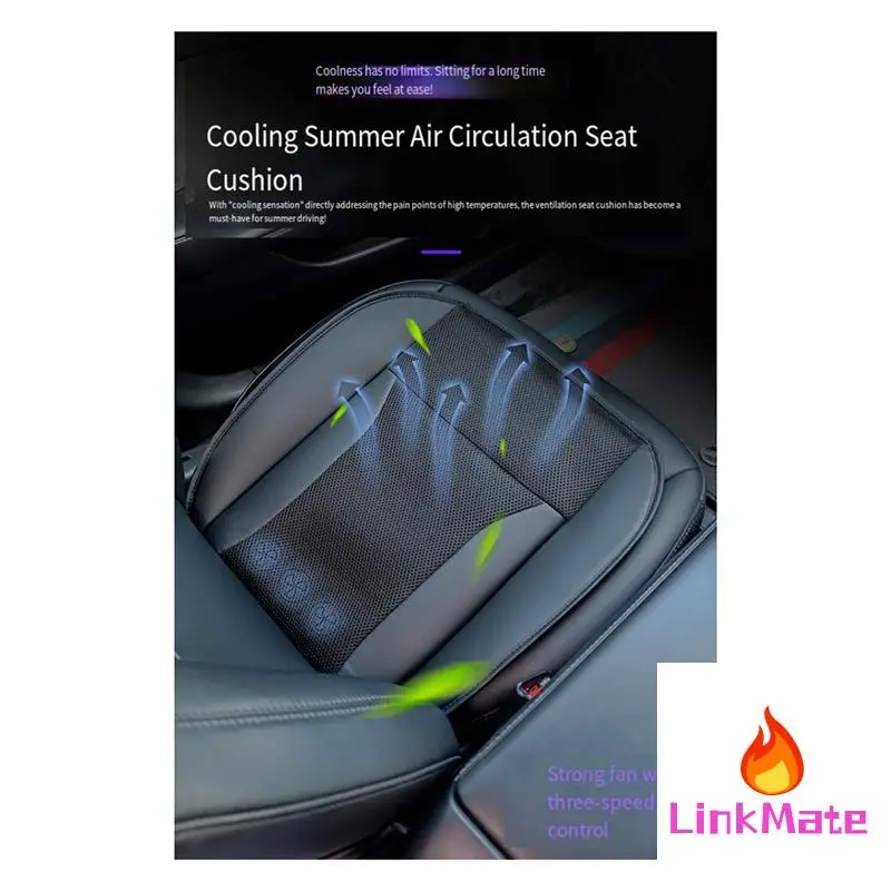 

Car Seat Cushion Air-Blowing Cushion Ventilation Cushion Universal Car Seat Cushion Seat Cushion With Usb Fan