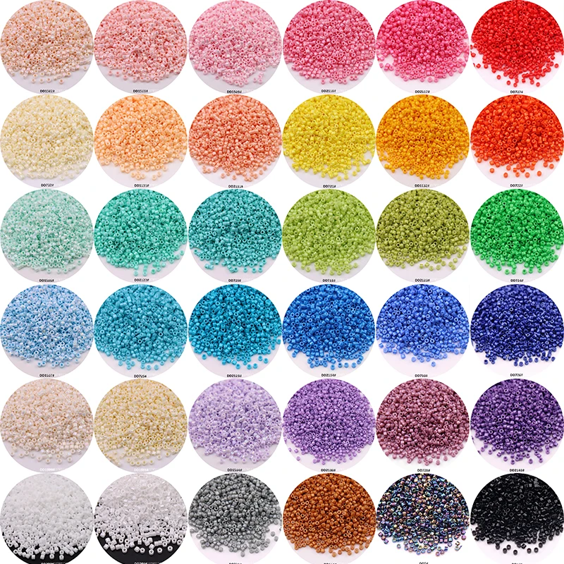 720pcs 2mm Glass Seed Beads Japanese Opaque Color Uniform Spacer Beads for DIY Jewelry Making Garments Crafts Accessories