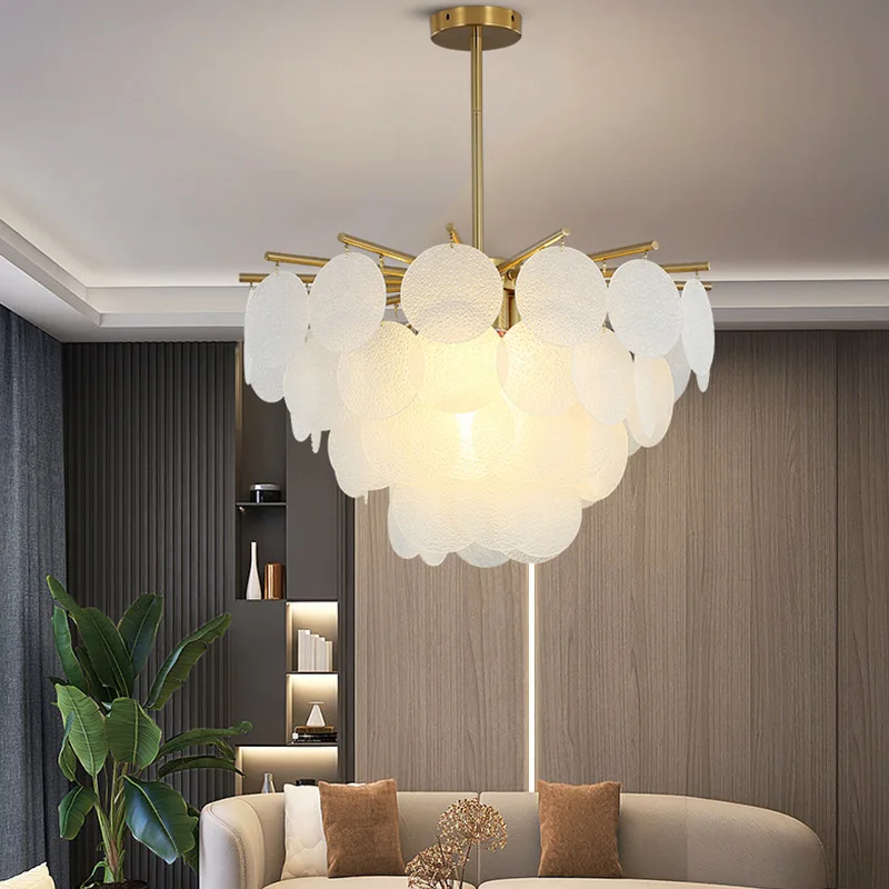 

Light luxury modern living room crystal chandelier bedroom chandelier restaurant ceiling lamp villa crystal lamp E14 indoor lamp