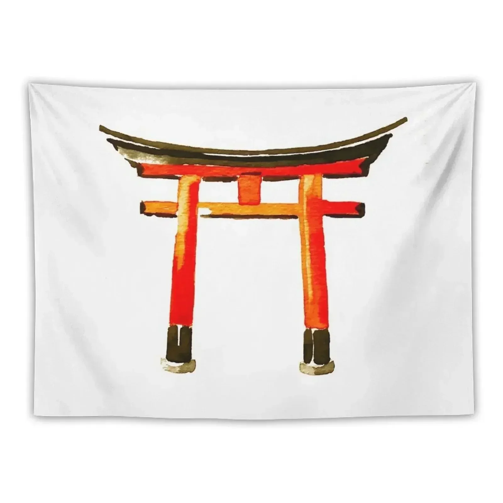 Torii Japan design Kyoto drawing Tapestry Aesthetics For Room Wall Decoration Tapestry