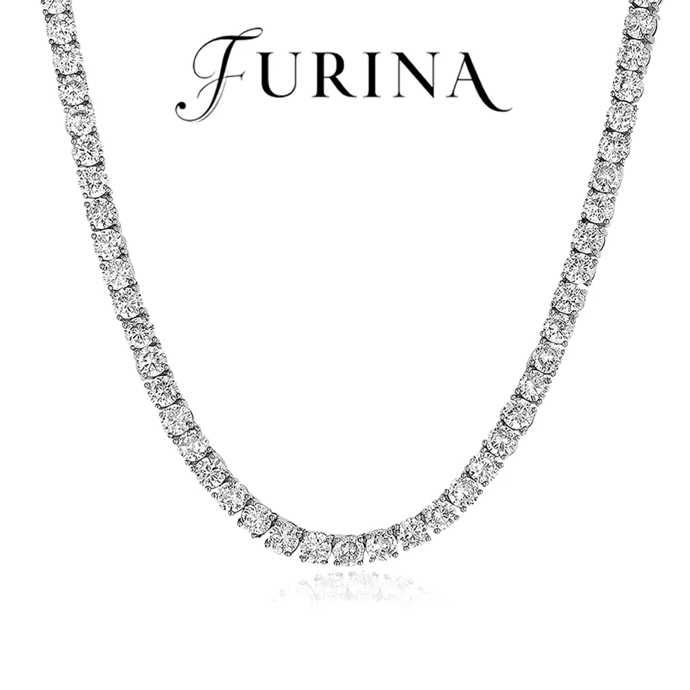

Furina 18K White Gold Plated Necklace Luxury Simple Couple Pendant Jewelry 2025 For Girlfriend Wife Mother Valentine's Day Gift