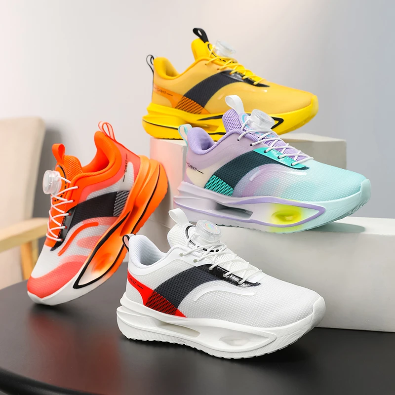 

Kids Boys Gradient Rotary Buckle Running Shoes, Breathable Mesh, Shock-absorbing Sole, Ideal for Sports & School Activities