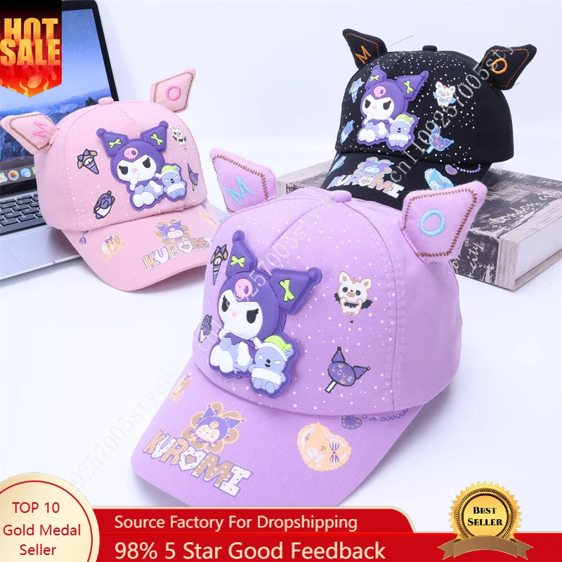 

Spring New Arrivals Japanese Korean Style Cartoon Kuromi Baseball Cap — Stylish Visor Hat for Boys and Girls