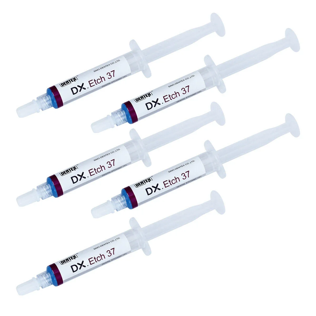 5Packs Dental Etchant Adhesive Etch Acid Etching Gel Agent 37% Phosphoric 5ML/Syringe Dentex Etching  Bonding