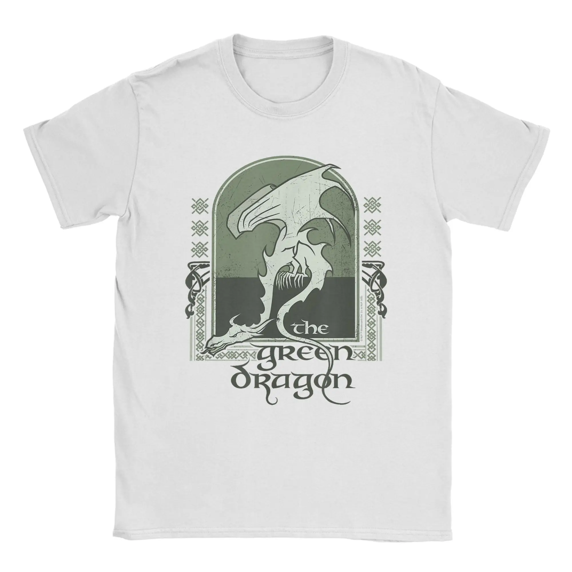 

Lord-Of-Rings Men T Shirts The Green Dragon Ancient Logo Novelty Tee Shirt Short Sleeve Crew Neck T-Shirt Cotton Plus Size Tops