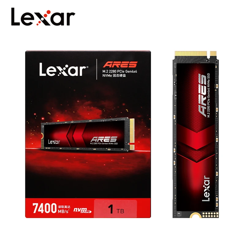 Lexar ARES 4TB SSD M2 2280 512GB 1TB 2TB PCIe 4x4 NVMe Internal Solid State For PS5 Desktop With Dynamic Caching