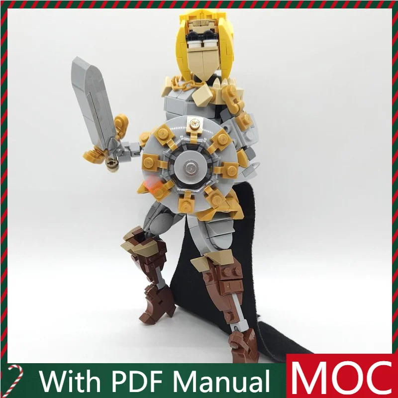 

499 шт. персонаж рыцаря с доспехами и оружием, модель модульных строительных блоков, детская сборка, дисплей, игрушки, фестиваль, подарок-сюрприз